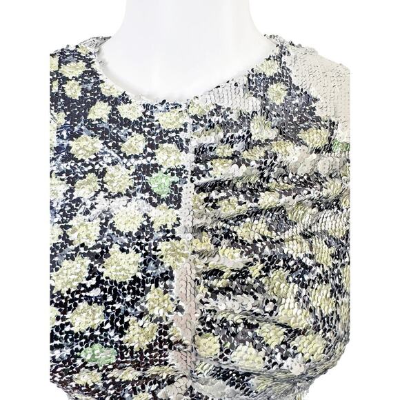 Preen by Thornton Bregazzi Sequin Gathered Top - Picture 3 of 5